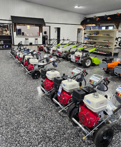Pressure washers and equipment inside Miller Power LLC